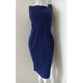 Dámské puzdrové šaty 19174 tmavě modré - Koucla