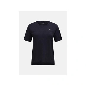 Tričko PEAK PERFORMANCE W Trail Wool Blend SS, černé Tričko PEAK PERFORMANCE W Trail Wool Blend SS, černé