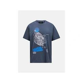 Tričko PEAK PERFORMANCE M Graphic Tee, tmavě modré Tričko PEAK PERFORMANCE M Graphic Tee, tmavě modré