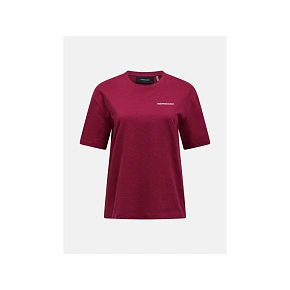 Tričko PEAK PERFORMANCE W Graphic Tee v barvě bordó Tričko PEAK PERFORMANCE W Graphic Tee v barvě bordó