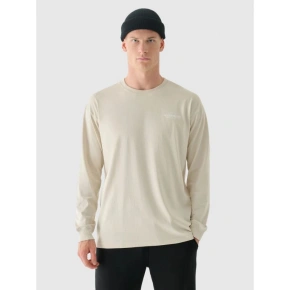 Pánské tričko oversize s potiskem a dlouhým rukávem 4F 4FRAW24TLONM502-12S