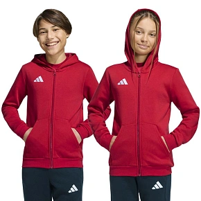 Dětská mikina adidas Entrada 26 Full Zip Hoodie červená KH1781 Dětská mikina adidas Entrada 26 Full Zip Hoodie červená KH1781