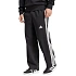 Pánské kalhoty adidas Essentials Three Stripes Fleece Wide Leg černé JM1770