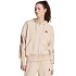 Dámská mikina adidas Seasonal Essentials Animal Print 3-Stripes s celopropínacím zipem s kapucí, béžová, KH1547