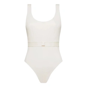 Dámské jednodílné plavky Monogram Rib KW0KW02151-PGA - Calvin Klein