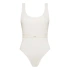 Dámské jednodílné plavky Monogram Rib KW0KW02151-PGA - Calvin Klein