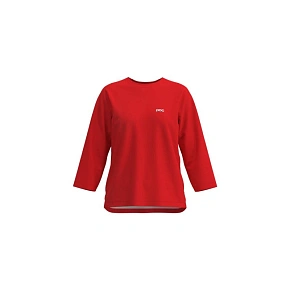 Cyklistické tričko POC W's Motion Air 3/4 Jersey, červené