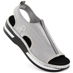 Pohodlné nazouvací sandály Rieker W RKR686 metallic