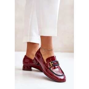 Dámské polobotky na podpatku  55C0103 model 201141 Vínová - Artiker