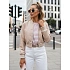 Dámská kožená bunda bomber SANTOL TY4339 béžová - FashionStreet