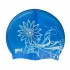 Silikonová plavecká čepice SHEPA s grafikou modrá B4