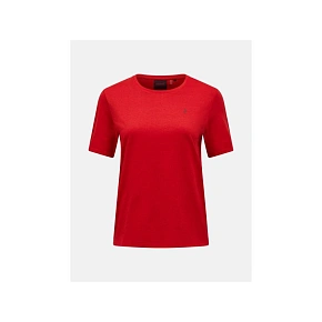 Dámské tričko PEAK PERFORMANCE W Explore Graphic Tee, červené Dámské tričko PEAK PERFORMANCE W Explore Graphic Tee, červené