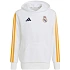 Adidas Real Madrid Dětská mikina s kapucí bílá KG2953