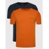 Pánské triko - 111267 2R717 03563 - oranžová/tm.modrá - Emporio Armani