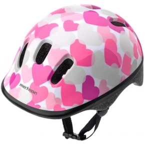 Cyklistická přilba Meteor KS06 Hearts pink velikost XS 44-48cm Jr 24818
