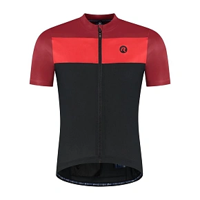 Tričko Rogelli CORE BLOCK, černé a červené, velikost 6XL