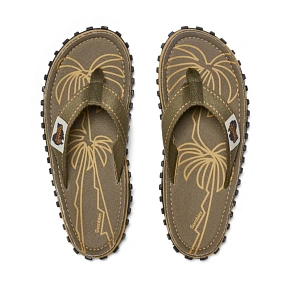 Pánské žabky Gumbies ISLANDER FLIP-FLOP PALM LEAF KHAKI