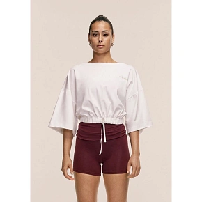 Dámské tričko CASALL Heavy Cotton Crop Tee, bílá barva