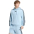 Pánská mikina adidas Essentials 3-Stripes Fleece s kapucí světle modrá KY4170