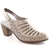 Kožené sandály na podpatku Rieker W RKR49B beige