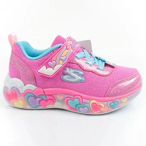 Skechers S Lights LED dětská sportovní obuv na suchý zip pro dívky