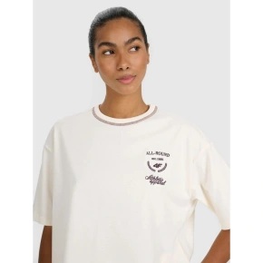 Dámské tričko oversize s potiskem 4F 4FRSS25TTSHF2979-11S