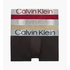 Pánské boxerky NB3074A 6IF černá/béžová/bordó - Calvin Klein