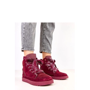 Sportovní zimní obuv C2077 bordó -Solea