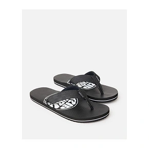 Plážové žabky RIP CURL Ripper Bloom Open Toe, černé Plážové žabky RIP CURL Ripper Bloom Open Toe, černé