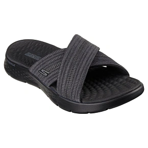 Dámské žabky Skechers GO WALK FLEX SANDAL IMPRESSED 141420 BKGY