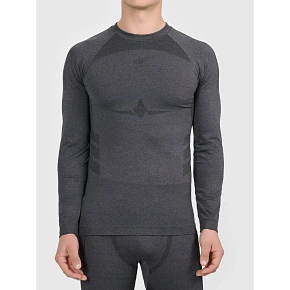 Bezszwowa bielizna narciarska termoaktywna z wykończeniem szybkoschnącym - longsleeve męski 4F 4FWAW26USEAM311-21M pánské Bezszwowa bielizna narciarska termoaktywna z wykończeniem szybkoschnącym - longsleeve męski 4F 4FWAW26USEAM311-21M pánské