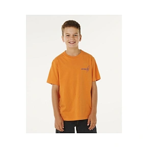 Chlapecké tričko RIP CURL Eternal Shred Art Tee-Boy, oranžové, dětské