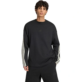 Pánské tričko adidas Kit 3-Stripes Long Sleeve, černé, KF2427