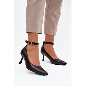 Dámské lodičky s páskem 2752 černé - Sweet Shoes