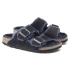 Birkenstock Arizona VL Shearling Midnight zateplené žabky semišová kůže úzké (1020583)