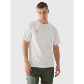 Oversize hladké unisex tričko 4F 4FRAW24TTSHU2672-12S