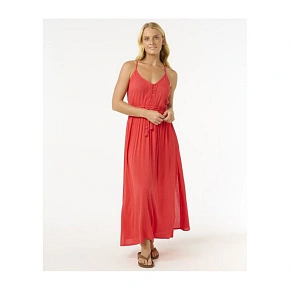 Šaty RIP CURL Classic Surf Maxi Dress, červené Šaty RIP CURL Classic Surf Maxi Dress, červené