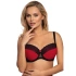 Dámská podprsenka VB-446 Tmavě červená s černou - Vena