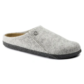 Pánské/dámské pantofle Birkenstock Zermatt Cozy Home Light Gray wool filc regular wide (1015080)