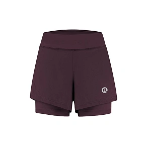 Dámské šortky Rogelli 2v1 ESSENTIAL, fialové, velikost 2XL Dámské šortky Rogelli 2v1 ESSENTIAL, fialové, velikost 2XL