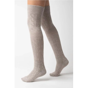 Dámské vlněné nadkolenky 089 Světle béžová - Steven