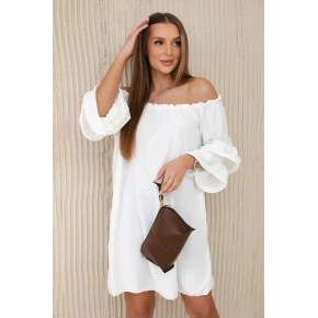 Španělské šaty s volánky 8002 ecru - Kesi