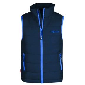 Trollkids Kids Trondheim Vest navy/medium blue (511-117) ultralehká dětská vesta pro chlapce/dívky