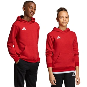 Dětská mikina adidas Entrada 26 Hoody červená JZ6568 Dětská mikina adidas Entrada 26 Hoody červená JZ6568