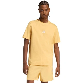 Pánské tričko adidas Essentials Small Logo Single Jersey, žluté, KT0561