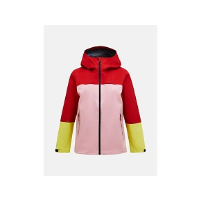 Dámská bunda PEAK PERFORMANCE W Trail Hipe 2.5L Shell Jacket, červená barva Dámská bunda PEAK PERFORMANCE W Trail Hipe 2.5L Shell Jacket, červená barva