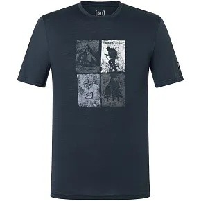 Koszulka z krótkim rękawkiem męska SUPER.NATURAL M GO HIKING TEE granatowa pánské Koszulka z krótkim rękawkiem męska SUPER.NATURAL M GO HIKING TEE granatowa pánské