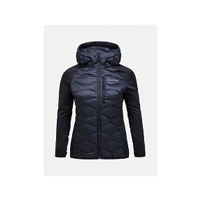 Bunda Peak Performance W Helium Down Hybrid Hood, černá Bunda Peak Performance W Helium Down Hybrid Hood, černá