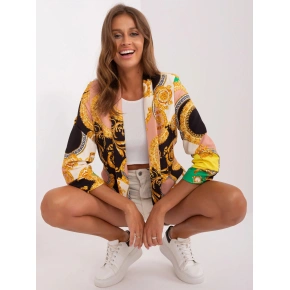 Dámské sako DHJ MA 7684B 3.95P zlato-černo-zelené - Rosa Rossa