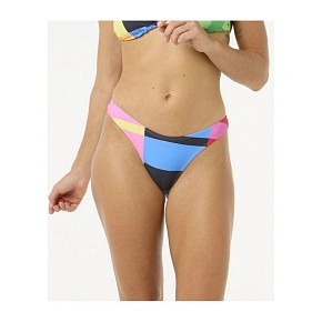 Plavkové kalhotky RIP CURL Las Dalias High Leg Cheeky, tyrkysové Plavkové kalhotky RIP CURL Las Dalias High Leg Cheeky, tyrkysové